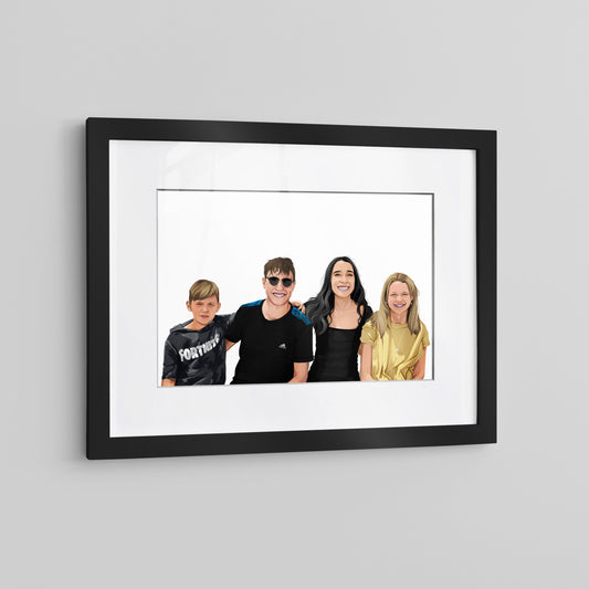 Family & Friends (1-4) Portrait - Framed
