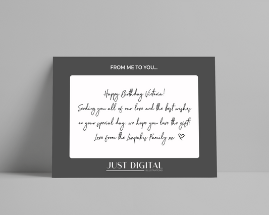 Personalised Gift Message